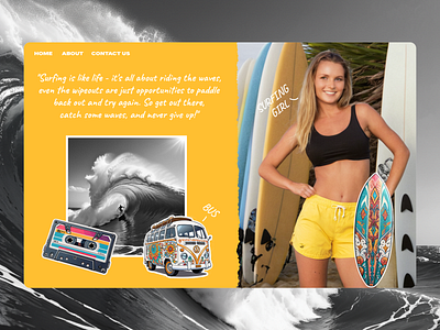 YOUR WAVE design illustration picture site surf surfing ui uxui wave web web design