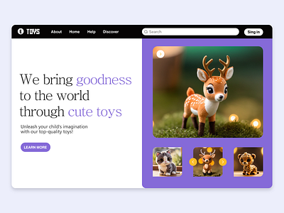 TOYS animals app application art artwork branding page pages picture ui uxui web web site