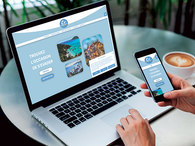 MOCK-UPS "EVASION VOYAGES"✈️ divi mockups photoshop siteweb webdesigner wordpress