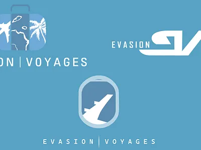 LOGOS "EVASION VOYAGES"⛱ illustrator logo webdesigner