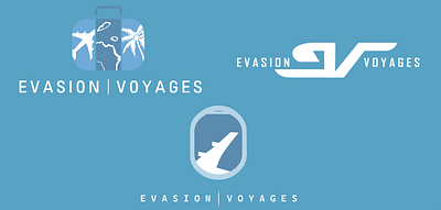 LOGOS "EVASION VOYAGES"⛱ illustrator logo webdesigner