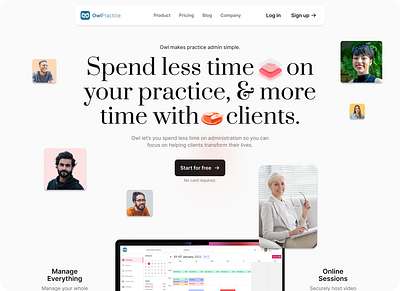 OWLPractice design figma graphic design landing pages ui webdesign