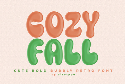 Cozy Fall - Bubbly Bold Retro Font boho font bold font bouncy font cute font fat font festive font font fonts handwriting handwriting font happy font kids font lettering old font playful font retro font school font typeface typography vintage font