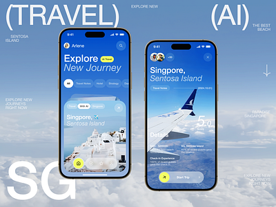 AI Travel App design UIUX ai app book bot chatbot design fashion gpt interaction mobile mobile application mockup open ai travel travel app trips ui ux web3