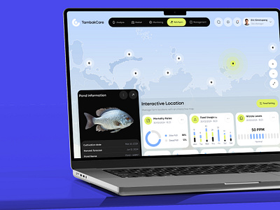 TambakCare : Locations aquatic card chart fish fish farm fish farm app fish farm dashboard fish farm location fish farm web app fishing locations management map interactive maps maritime pound statistics