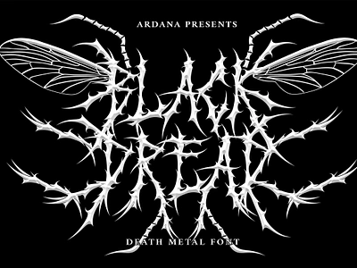 Black Dread | Death Metal Font band black blackscream branding brutal dark font gore graphic design halloween hardcore horror logo scream tshirt vinyl white