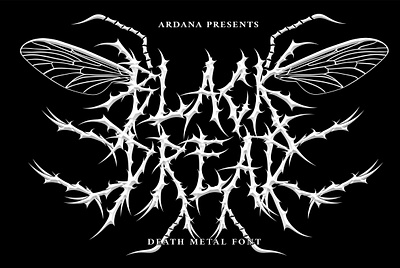 Black Dread | Death Metal Font band black blackscream branding brutal dark font gore graphic design halloween hardcore horror logo scream tshirt vinyl white