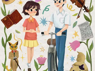 Whisper of the heart fanart children book digital art digital drawing drawing drawing fanart fanart ghibli illustration