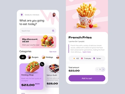 Food App UI Motion Exploration after effects app branding card clean design food gif interaction motion order principle prototype responsive typography ui ui motion ux whitespace widget