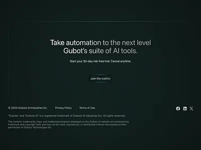 CTA Banner - Gubot's AI banner banner website call to action component cta cta banner cta banner component cta website design ui ui design website