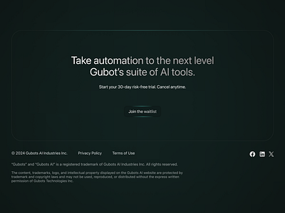 CTA Banner - Gubot's AI banner banner website call to action component cta cta banner cta banner component cta website design ui ui design website