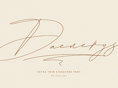 Daenerys | Extra Thin Signature Font casual craft feminine font hotel invitation letters logo magazine natural photography scipt signature