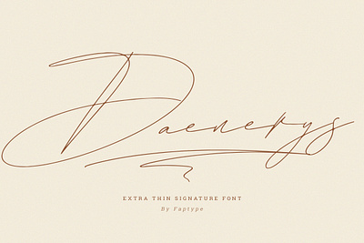 Daenerys | Extra Thin Signature Font casual craft feminine font hotel invitation letters logo magazine natural photography scipt signature