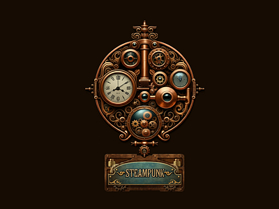 SteamPunk-Just-For-Fun-1600 app branding design graphic design illustration logo logos typography ui vector