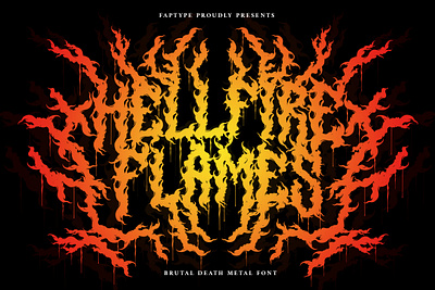 Hellfire Flames | Death Metal Font album rock black metal band black metal music cd dark death fire font halloween hardcore horror metal band metal horror vinyls