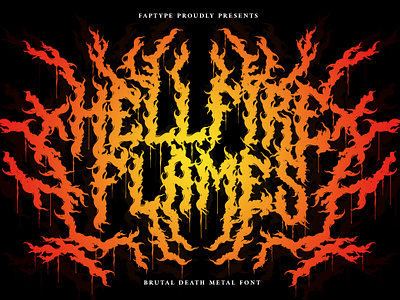 Hellfire Flames | Death Metal Font album rock black metal band black metal music cd dark death fire font halloween hardcore horror metal band metal horror vinyls