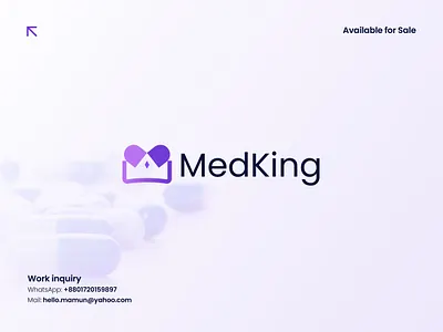 Capsule+Crown, Medicine, Pharmacy, Wellness, Doctor Logo Concept branding care designishkul doctor health icon logo logo design logo designer logo icon medi medicine mediking medking modern logo nokshakar pharmacy wellbeing wellness