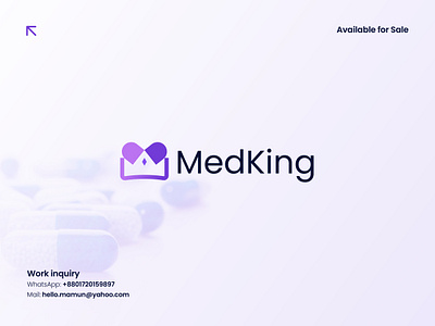 Capsule+Crown, Medicine, Pharmacy, Wellness, Doctor Logo Concept branding care designishkul doctor health icon logo logo design logo designer logo icon medi medicine mediking medking modern logo nokshakar pharmacy wellbeing wellness