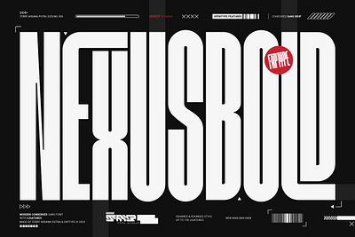 Nexusbold | Modern Condensed Sanst black condensed cyber font ligature magazine modern poster sans sans serif serif white