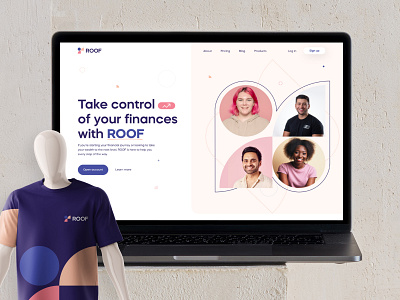 Roof - Fintech UI/UX | Branding | Landing page creativeagency creativework figma figmadesign figmalandingpage figmauidesign financeweb financewebsite fintech fintechwebsite landingpagedesign minimaldesign uiuxdesign websiteui