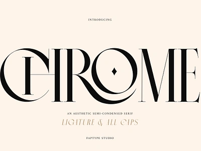 Chrome Slab | Semi-Condensed Serif calendar chick feminine header hotel ligature modern pastel sans sans serif serif