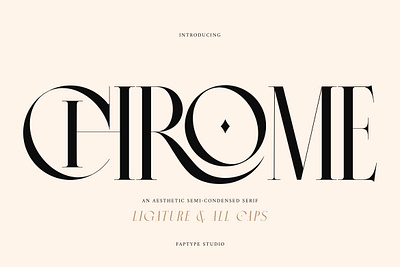 Chrome Slab | Semi-Condensed Serif calendar chick feminine header hotel ligature modern pastel sans sans serif serif