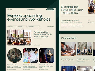Coworking Space - Events Page article articles blog blog page blog post blogs coworking event event listing event page events events page insight news portal post ui uiux web design website
