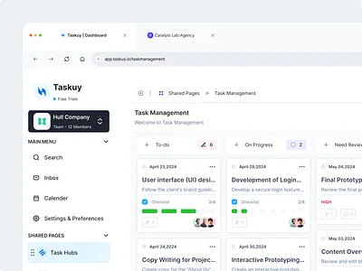 📁 Taskuy - Dashboard Task Management app dashboard design figma finance hr management task ui ux web