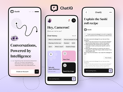 AI Chat Assistant | Mobile App ai ai assistant ai chat app app design assistant chat chat assistant chatgpt chatgptapp chatgptmobile gpt mobile mobile app mobile design prompt ui ux