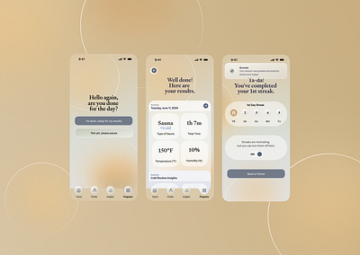 Soun.ah | Sauna Insights App Concept (2/2) innovation newproduct sauna ui uxdesign uxresearch