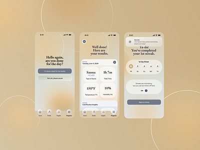 Soun.ah | Sauna Insights App Concept (2/2) innovation newproduct sauna ui uxdesign uxresearch