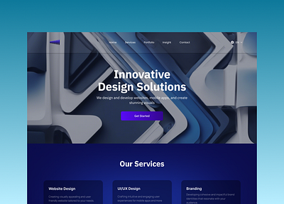 Design Solutions | Landing Page branding design solutions desktop landing page ui uiux web design