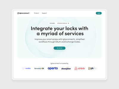 iglooconnect website 2.1 animation app digital lock product design smart lock ui ux videoa website