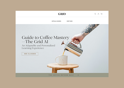 Grid | Coffee Learning Platform (2/3) coffee elearning online learning ui ui design uxdesign uxresearch