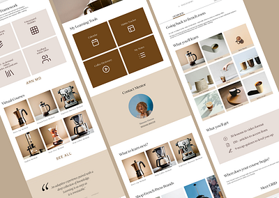 Grid | coffee learning platform (3/3) branding coffee elearning online learning ui ui design uxdesign uxresearch