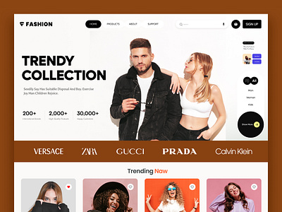 Fashion landing page design home page landing page web webdesign website website design