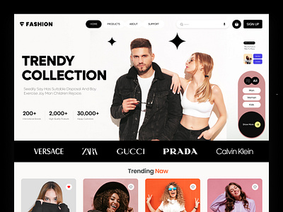 Fashion landing page design home page landing page web webdesign website website design