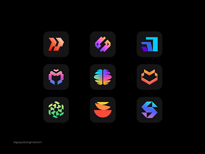 Web3, Innovative, Futuristic Logo Collection For Sale ai app logo brand brand identity branding design futuristic gradient graphic design icon identity innovative intelligence logo modern logo monogram startup symbol tech web3