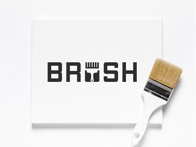 Brush Logo Design(Unused) paint brush