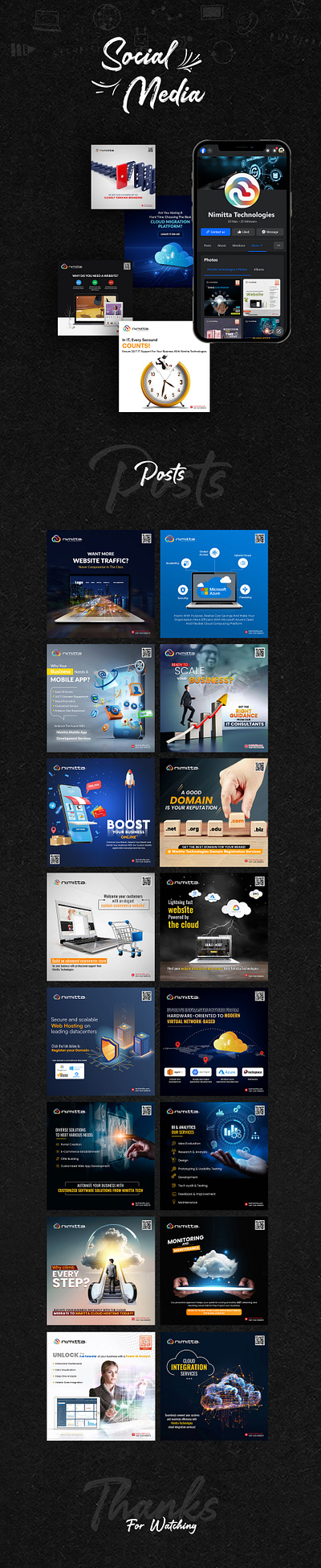 Nimitta Tech Social Media Post 3d animation branding graphic design ui