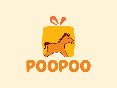 POOPOO Baby Brand Logo baby brand baby horse logo baby logo brand branding child child brand logo horse brand horse logo kids brand kids logo logo logo design playful logo