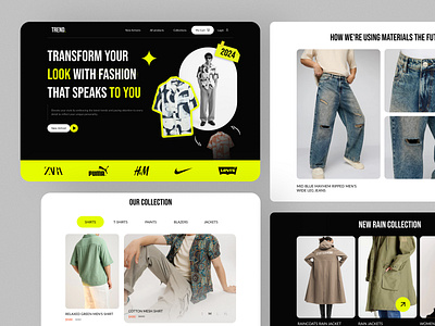 Trend | E-commerce Website Landing page Design animation b2b buy clean ecommerce fashion homepage landing page marketplace minimalistt modern online shop shop startup swiss design ui design uiux ux interaction web web design