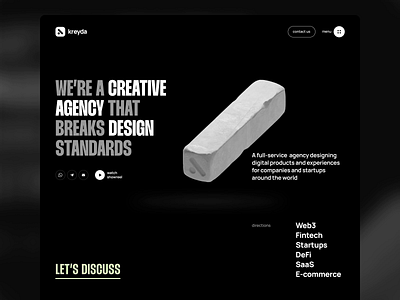 Kreyda design agency 3d animation awwwards branding design agency design team development illustration kreyda landing page portfolio team ui web design website