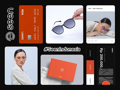 Seen - Eyewear Brand branding design eyeglass eyewear fashion flat graphic design identity logo optic stationary vector