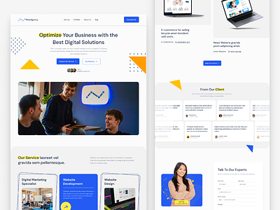 Flow Agency - Landing Page agency branding design form landing page service ui uiux ux website