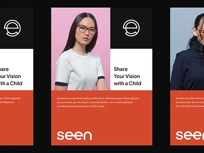 Seen - Eyewear Brand brand branding design eyeglasses eyewear flat graphic design illustration interface logo optic