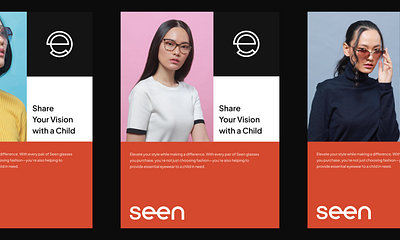 Seen - Eyewear Brand brand branding design eyeglasses eyewear flat graphic design illustration interface logo optic