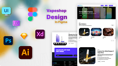Landing Page for Vapeshop ui ui design ux ux research vape vapeshop