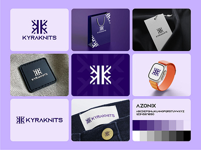 Fashion Brand Logo Design Kyraknits brand book brand identity design brand logo branding logo clothing brand logo fashion logo graphic design logo design luxury logo modern logo unique logo