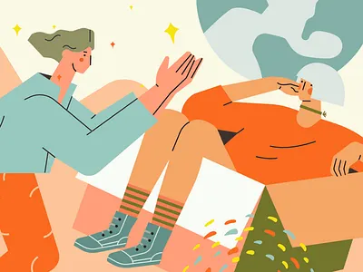 小园素作品 ：宇宙剧场 design flat graphic design illustration vector